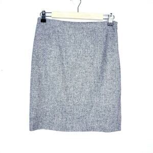 Ann Taylor Wool Silk Blend Stretchy Pencil Business Casual Career Midi Skirt 4P